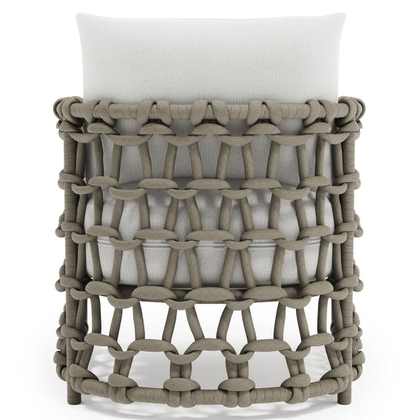 Bernhardt Bernhardt Handwoven Nodi Outdoor Chair — Weatherproof Aluminum Frame, Deep Cushions, Shiitake Rope Finish - Made to Order O4413B