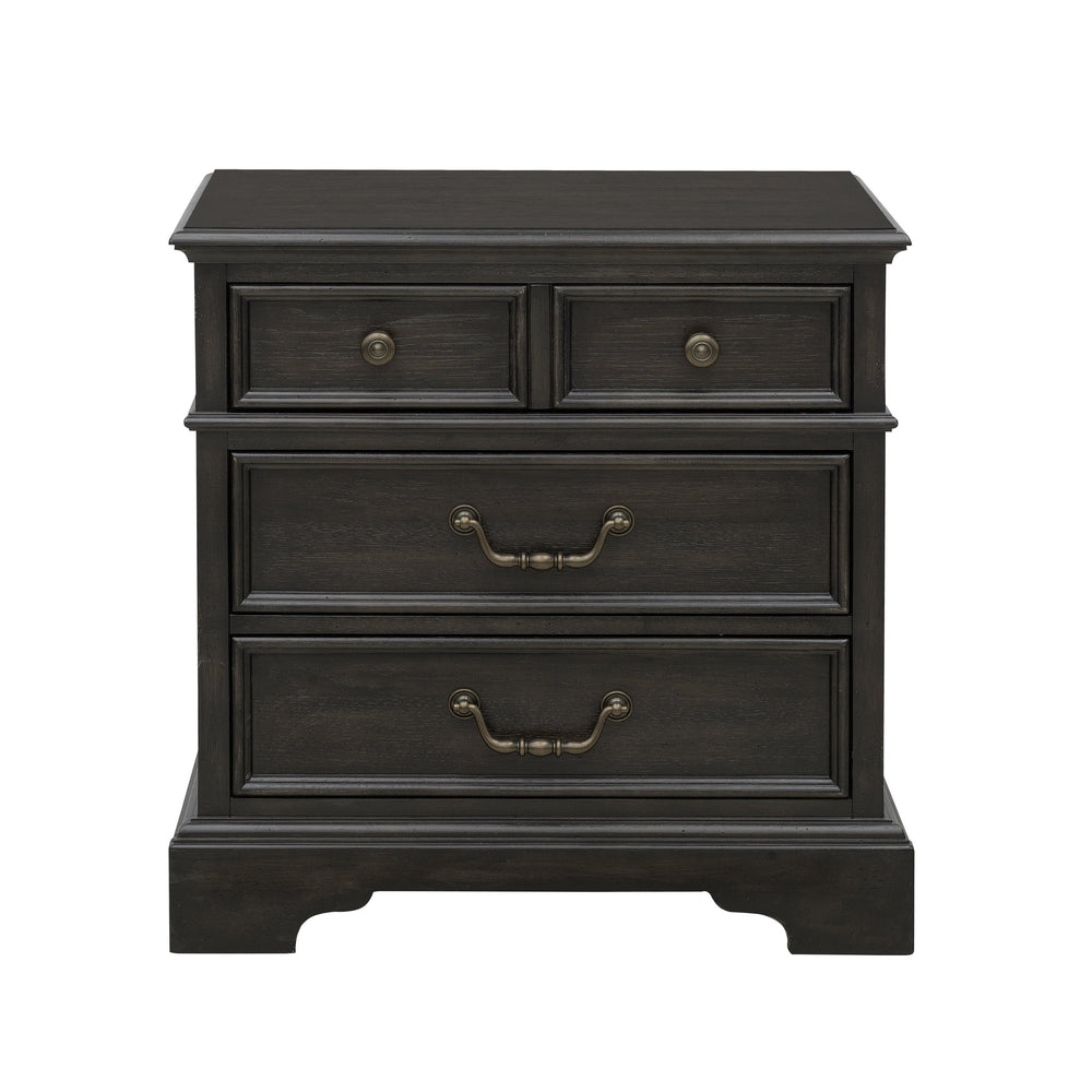 Pulaski Furniture Hickory Creek 3 Drawer Nightstand - Elegant Storage Solution With Timeless Design & Rich Finish Brown Split Heart Cathedral Hickory Veneers P386140-pulaski