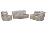 Parker Living Canterbury - Pewter Power Zero Gravity Console Loveseat Pewter MCAN#822CPHZ-PEW Parker House