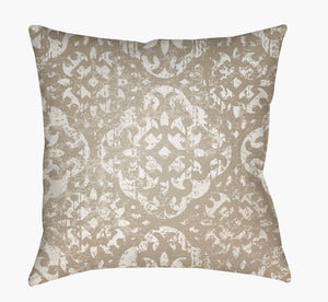 Livabliss Yindi Global Woven Accent Pillow Square Boho Eclectic Decor for Sofas and Chairs Tan, Charcoal 22"L x 22"W YN019-2222