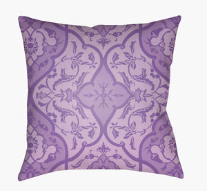 Livabliss Yindi Global-inspired 22" Accent Pillow – Elegant Home Decor With Durable Woven Construction Lavender,Purple,Lilac Polyester,Polyester,Polyester,Polyfill Yn021-2222