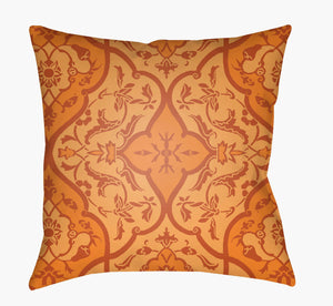 Livabliss Yindi Global-inspired 22" Accent Pillow – Elegant Home Decor With Durable Woven Construction Burnt Orange,Orange Polyester,Polyester,Polyester,Polyfill Yn024-2020
