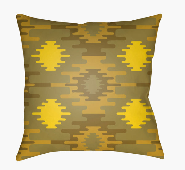 Livabliss Yindi Global-inspired 22" Accent Pillow – Elegant Home Decor With Durable Woven Construction Mustard,Yellow,Light Brown,Olive Polyester,Polyester,Polyester,Polyfill Yn026-1818