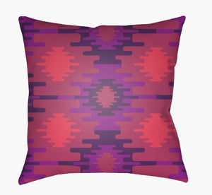 Livabliss Yindi Global-inspired 22" Accent Pillow – Elegant Home Decor With Durable Woven Construction Medium Purple,Magenta,Pink Polyester,Polyester,Polyester,Polyfill Yn029-2020