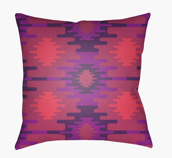 Livabliss Yindi Global-inspired 22" Accent Pillow – Elegant Home Decor With Durable Woven Construction Medium Purple,Magenta,Pink Polyester,Polyester,Polyester,Polyfill Yn029-2020