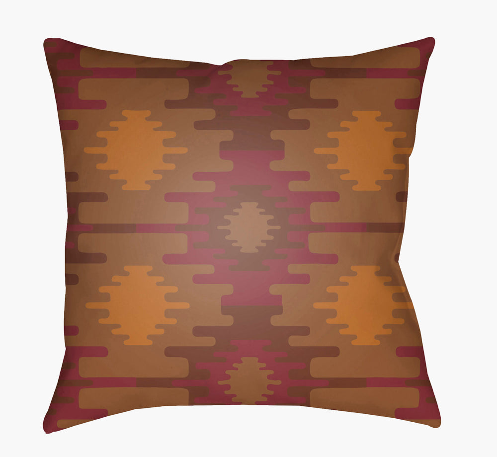Livabliss Yindi Global-inspired 22" Accent Pillow – Elegant Home Decor With Durable Woven Construction Brown,Rust,Burnt Orange Polyester,Polyester,Polyester,Polyfill Yn030-2020