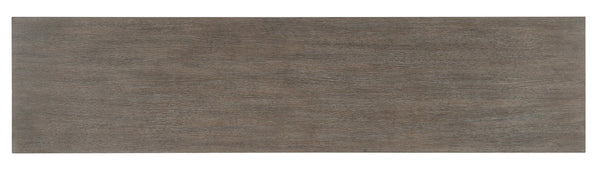 Hooker Furniture Modern Mood Entertainment Console With Quartered Oak Veneers, Raffia Doors, Soft-Close Storage & Power Medium Brown 6850-55482-89