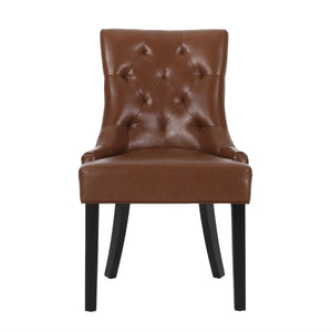 English Elm Cheney Tufted Upholstered Dining Chair Set with Solid Wood Legs for Modern Rooms 54181.00PUCOGN