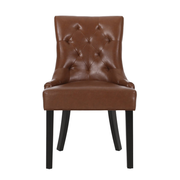 English Elm Cheney Tufted Upholstered Dining Chair Set with Solid Wood Legs for Modern Rooms 54181.00PUCOGN
