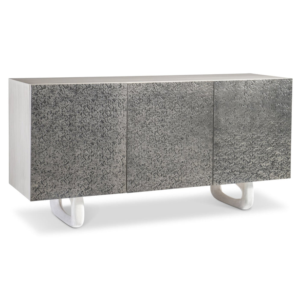 Bernhardt Bernhardt Sereno Buffet - Rustic-Modern Walnut & Textured Metal Buffet With Faux Stone Legs, 68" 329136