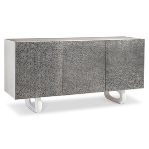 Bernhardt Bernhardt Sereno Buffet - Rustic-Modern Walnut & Textured Metal Buffet With Faux Stone Legs, 68" 329136