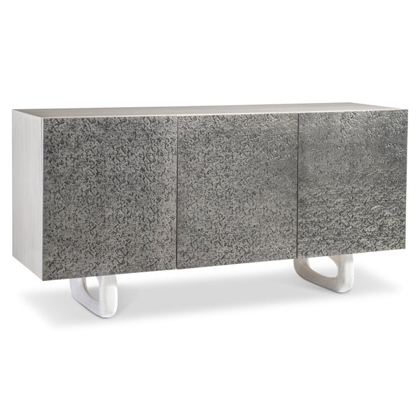Bernhardt Bernhardt Sereno Buffet - Rustic-Modern Walnut & Textured Metal Buffet With Faux Stone Legs, 68" 329136