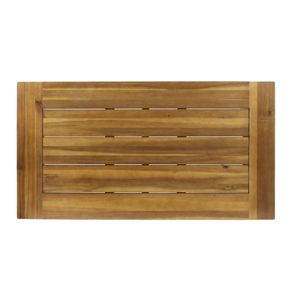 English Elm Christopher Knight Home® - Outdoor Acacia Wood Coffee Table with Teak Finish, Rustic Metal Frame, Farmhouse Patio Centerpiece 62348.00