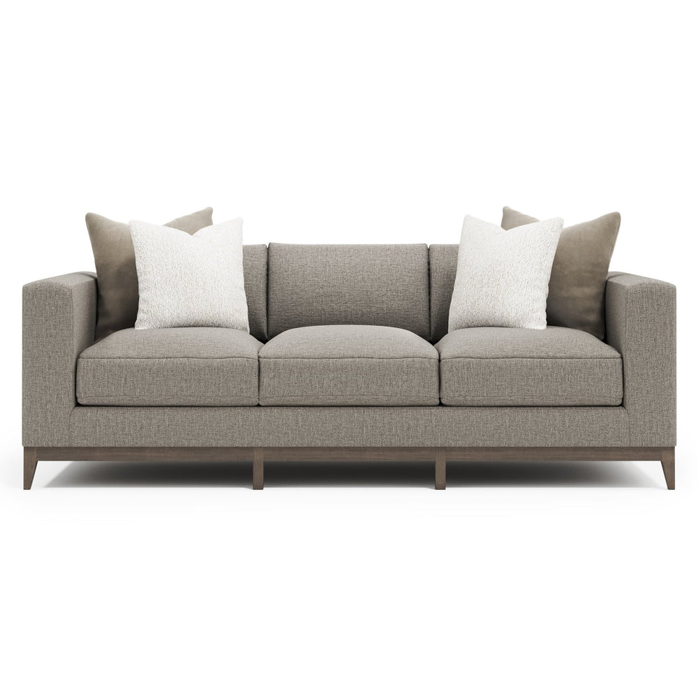 Bernhardt Bernhardt Noel Made-To-Order Fabric Sofa With Tapered Wood Legs, Oversized Arms & Coordinating Pillows P7326B