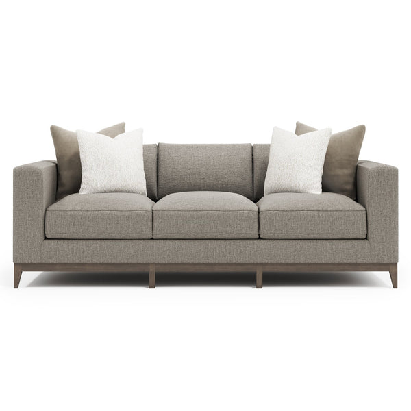 Bernhardt Bernhardt Noel Made-To-Order Fabric Sofa With Tapered Wood Legs, Oversized Arms & Coordinating Pillows P7326B
