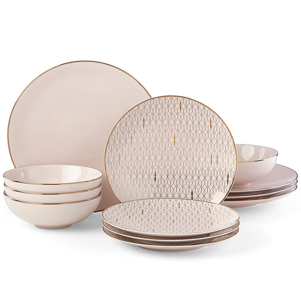 Lenox Trianna Blush 12-piece Dinnerware Set Pink, PINK PORCELAIN 886115
