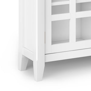 English Elm Acadian Entryway Storage Cabinet - Elegant White Wood Design With Adjustable Shelves & Drawers B136P158295