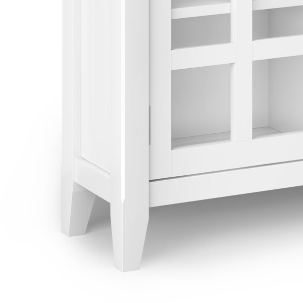 English Elm Acadian Entryway Storage Cabinet - Elegant White Wood Design With Adjustable Shelves & Drawers B136P158295