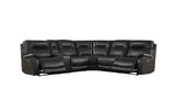 Parker House Parker Living Axel - Ozone 6 Modular Piece Power Reclining Sectional with Power Adjustable Headrests Ozone 83% Polyester, 17% PU (W) MAXE-PACKA(H)-OZO