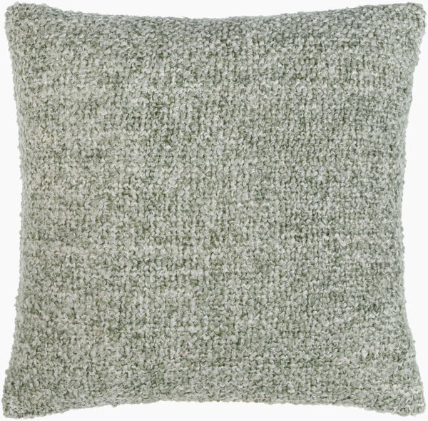 Surya Yarns 18"L X 18"W Modern Accent Pillow - Durable, Machine Washable, Global Style For Your Home Sage Polyester,Polyester Yns002-2020