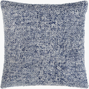 Surya Yarns 18"L X 18"W Modern Accent Pillow - Durable, Machine Washable, Global Style For Your Home Denim Blue Polyester,Polyester Yns003-2020p