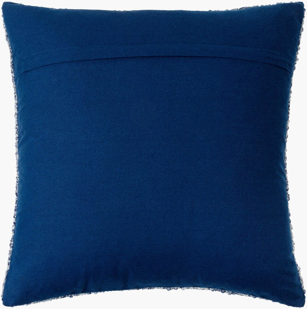 Surya Yarns 18"L X 18"W Modern Accent Pillow - Durable, Machine Washable, Global Style For Your Home Denim Blue Polyester,Polyester Yns003-2020p