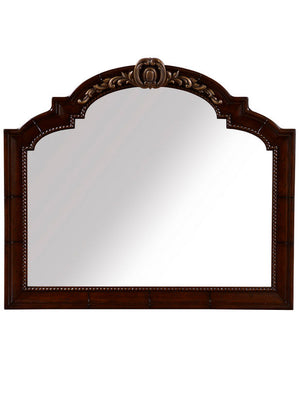 A.R.T. Furniture Valencia Landscape Mirror - Traditional Dark Oak Frame, Beveled Edges, Versatile Wall Or Dresser Mount Brown, Brown Radiata Solids,White Oak,Walnut And Pine Veneers,Glass 209121-2304