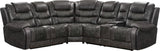 Parker Living Outlaw - Stallion 6 Piece Modular Power Sectional with Drop Down Table and Power Adjustable Headrests