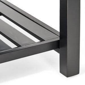 English Elm Christopher Knight Home® - Storage Ottoman Brown Bonded Leather Coffee Table with Tufted Top, Hidden Storage & Lower Shelf for Living Room (31.25"W x 31.5"D x 18.5"H) 56970.00PU