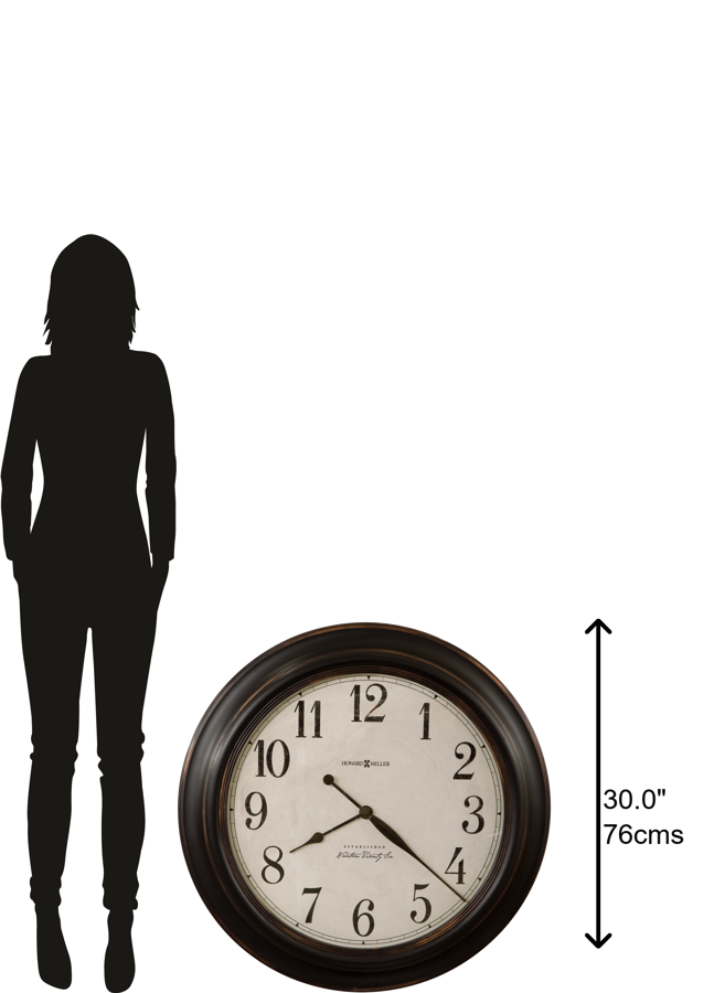 Hekman Furniture 625648 Ashby Wall Clock - Elegant 30-inch Antique Design With Quartz Movement For Timeless Style  Ashby Wall Clock 625648