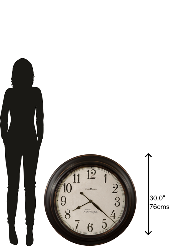 Hekman Furniture 625648 Ashby Wall Clock - Elegant 30-inch Antique Design With Quartz Movement For Timeless Style  Ashby Wall Clock 625648