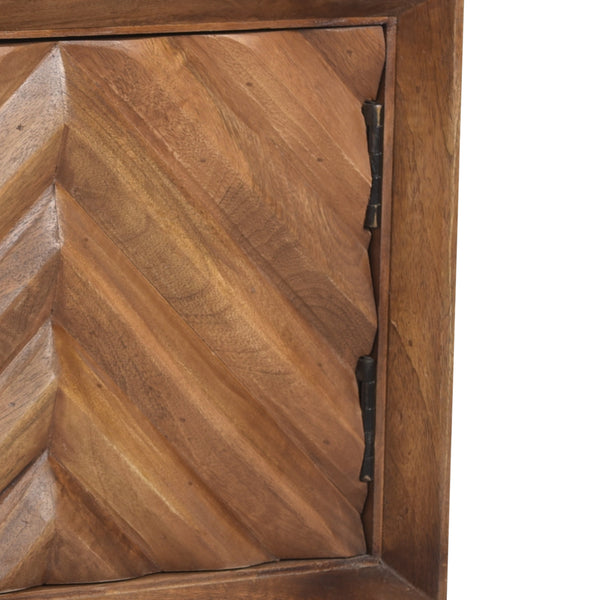 English Elm Christopher Knight Home® - WOODEN Mango Wood & Iron Cabinet with Chevron Door, Mid-Century Modern Accent Storage, 17.5"W 66489.00