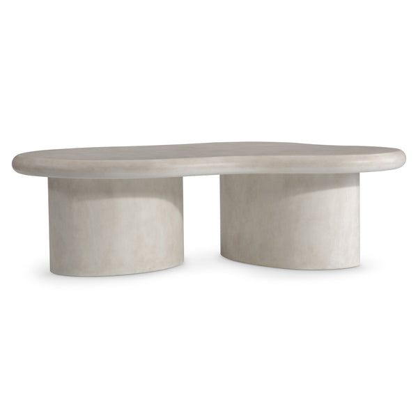 Bernhardt Bernhardt Nova Sculptural Cocktail Table 58" Organic Solid Wood Top Light Vellum Finish, Carved Legs 519023