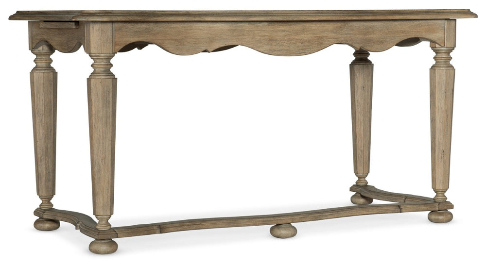 Hooker Furniture Corsica Rustic Acacia Writing Desk With Reclaimed Finish, Center Drawer & Pullout Shelves, 60" 5180-10459