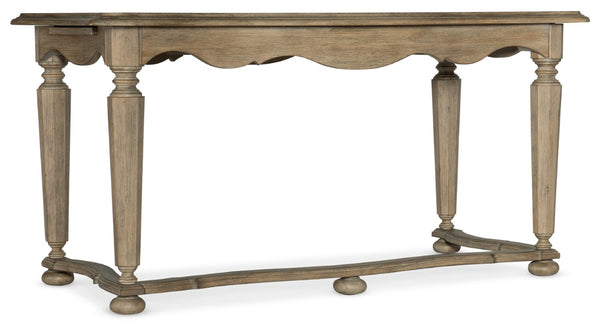 Hooker Furniture Corsica Rustic Acacia Writing Desk With Reclaimed Finish, Center Drawer & Pullout Shelves, 60" 5180-10459