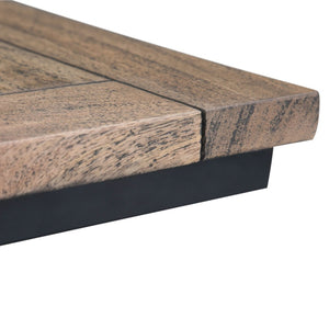 English Elm Skyler C Side Table - Handcrafted Beach Brown Mango Wood With Black Metal Base For Versatile Use B136P158244-GIGA