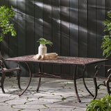 Christopher Knight Home® Tucson Outdoor Dining Table - Shiny Copper, Durable Cast Aluminum, Elegant Design