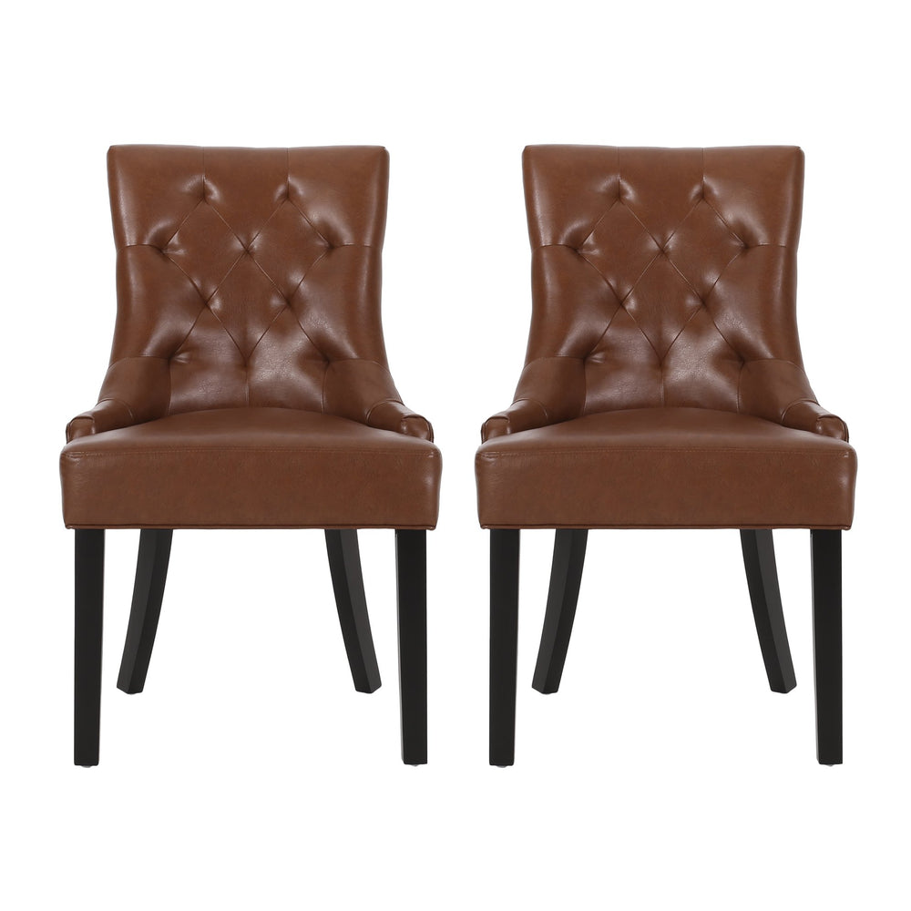 English Elm Cheney Tufted Upholstered Dining Chair Set with Solid Wood Legs for Modern Rooms 54181.00PUCOGN