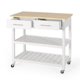 Christopher Knight Home® - Noble House - Neffs Contemporary Kitchen Cart with Wheels