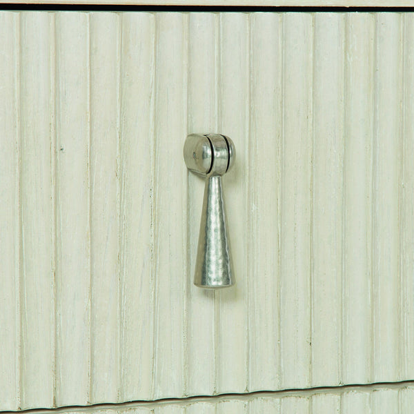 Bernhardt Bernhardt Cerused Linen East Hampton Bachelor's Chest With Beaded Drawers & Aged Silver Pulls, 37.25"W 395230