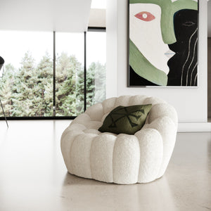 VIG Furniture Divani Casa Yolonda - Modern Curved Off-White Fabric Chair VGEV2126C-CHR-C-00