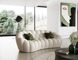 VIG Furniture Divani Casa Yolonda - Modern Curved Off-White Fabric Loveseat VGEV2126C-LOVE-C-00