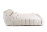 VIG Furniture Divani Casa Yolonda - Modern Off-White Fabric Bed VGEV-A127-BED-OFFWHT