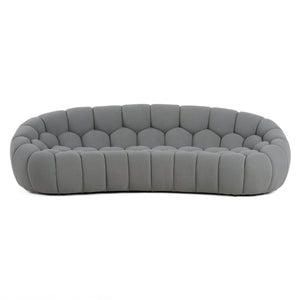VIG Furniture Divani Casa Yolonda - Modern Curved Light Grey Fabric Sofa Set VGEV2126C-SET-C-07