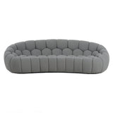 VIG Furniture Divani Casa Yolonda - Modern Curved Light Grey Fabric Sofa Set VGEV2126C-SET-C-07