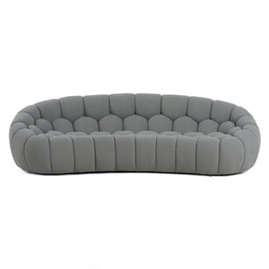 VIG Furniture Divani Casa Yolonda - Modern Curved Light Grey Fabric Sofa VGEV2126C-SOFA-C-07