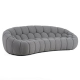 VIG Furniture Divani Casa Yolonda - Modern Curved Light Grey Fabric Sofa Set VGEV2126C-SET-C-07