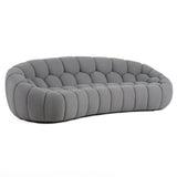 VIG Furniture Divani Casa Yolonda - Modern Curved Light Grey Fabric Sofa VGEV2126C-SOFA-C-07