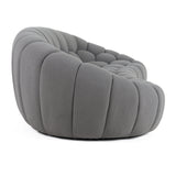 VIG Furniture Divani Casa Yolonda - Modern Curved Light Grey Fabric Sofa Set VGEV2126C-SET-C-07