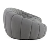 VIG Furniture Divani Casa Yolonda - Modern Curved Light Grey Fabric Sofa VGEV2126C-SOFA-C-07